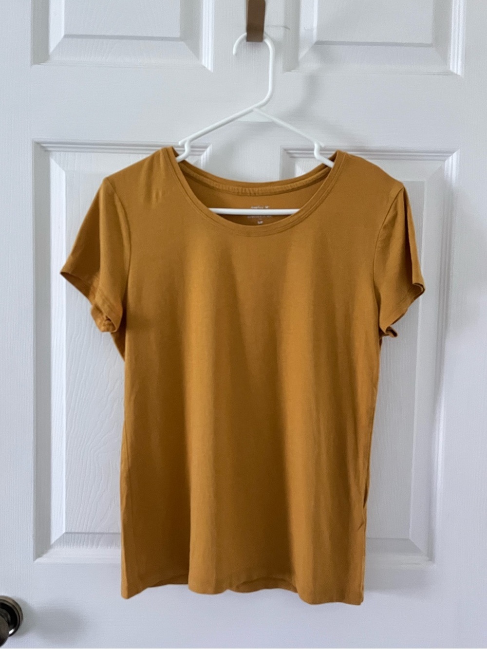Banana Republic Women's Short-Sleeve Crewneck Tee in Mustard
